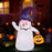 6 Ft Halloween Inflatables Cute Ghost with Dimming Infinity Mirror Light
