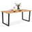 6-Person Acacia Wood Outdoor Dining Table with 2 Inch Umbrella Hole