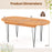 6 Person 71 Inch Patio Dining Table with Teak Wood Tabletop