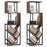 6-Tier Bookshelf Floor Standing Tree S-Shaped Geometric Bookcase with Open Shelves-Brown