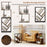 6-Tier Bookshelf Floor Standing Tree S-Shaped Geometric Bookcase with Open Shelves-Brown