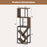 6-Tier Bookshelf Floor Standing Tree S-Shaped Geometric Bookcase with Open Shelves-Brown