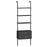 6-Tier Ladder Bookcase with 2 Drawers and Metal Frame-Black