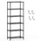 6-Tier Metal Storage Shelving Unit with V-Shaped Wire Rack and 900 LBS Capacity-Black