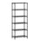 6-Tier Metal Storage Shelving Unit with V-Shaped Wire Rack and 900 LBS Capacity-Black