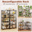 6-Tier Metal Storage Shelving Unit with V-Shaped Wire Rack and 900 LBS Capacity-Black