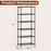 6-Tier Metal Storage Shelving Unit with V-Shaped Wire Rack and 900 LBS Capacity-Black