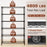 6-Tier Metal Storage Shelving Unit with V-Shaped Wire Rack for Home Garage-Black