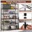 6-Tier Metal Storage Shelving Unit with V-Shaped Wire Rack for Home Garage-Black