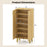 6-Tier Modern Freestanding Wooden Shoe Cabinet with Doors and Removable Shelves-Oak