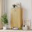 6-Tier Modern Freestanding Wooden Shoe Cabinet with Doors and Removable Shelves-Oak