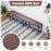 6 ft Plastic Folding Bench with 1320 LBS Capacity and Handle-Brown