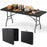 6 ft Portable Folding Table 350 LBS Fold-in-Half Table with HDPE Tabletop