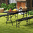 6 ft Portable Folding Table 350 LBS Fold-in-Half Table with HDPE Tabletop