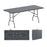 6 ft Portable Folding Table 350 LBS Fold-in-Half Table with HDPE Tabletop