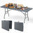6 ft Portable Folding Table 350 LBS Fold-in-Half Table with HDPE Tabletop