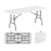 6 ft Portable Folding Table 350 LBS Fold-in-Half Table with HDPE Tabletop