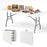 6 ft Portable Folding Table 350 LBS Fold-in-Half Table with HDPE Tabletop