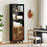 70 Inch 5-Tier Bookshelf with Reversible Adjustable Shelf-Black