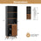 70 Inch 5-Tier Bookshelf with Reversible Adjustable Shelf-Black