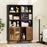 70 Inch 5-Tier Bookshelf with Reversible Adjustable Shelf-Black
