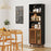 70 Inch 5-Tier Bookshelf with Reversible Adjustable Shelf-Black