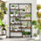 71-Inch 7-Tier Industrial Etagere Bookcase with Heavy-duty Metal Frame-Rustic Brown