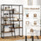 71-Inch 7-Tier Industrial Etagere Bookcase with Heavy-duty Metal Frame-Rustic Brown