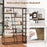 71-Inch 7-Tier Industrial Etagere Bookcase with Heavy-duty Metal Frame-Rustic Brown