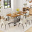 71 Inch Large Dining Table for 6-8 People Rectangular Wood Kitchen Table-Rustic Brown