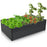 71 Inch Galvanized Metal Raised Garden Bed for Garden Backyard-Dark Gray