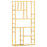 71 Inch Tall Bookshelf Metal Frame 5-Tier Geometric Bookcase-White & Golden