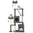71 Inch Tall Cat Tree Multi-Level Large Cat Tower with Scratching Posts-Grey