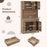 71 Inches Pantry Cabinet with Hutch and Charging Station-Natural