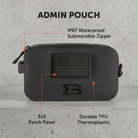 Waterproof Admin Pouch, IP67 Zipper Organizer for Electronics, Cables, Chargers, Travel Essentials and Everyday Carry