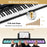 88 Key Foldable Piano Keyboard Portable Semi Weighted Electric Piano-Black