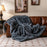 740GSM Soft Plush Fuzzy Luxury Faux Wolf Fur Blanket for Sofa-Gray