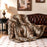 760GSM Soft Plush Fuzzy Luxury Faux Raccoon Fur Blanket for Sofa-M