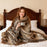 760GSM Soft Plush Fuzzy Luxury Faux Raccoon Fur Blanket for Sofa-M