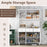77 Inches Kitchen Pantry Storage Cabinet with LED Lights and Power Outlets-White