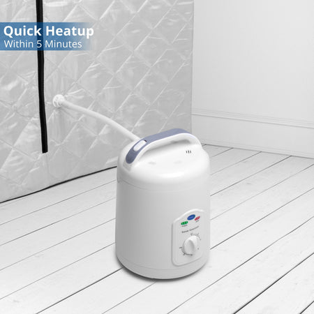Oversized Portable Steam Sauna for Weight Loss, Detox & Relaxation at Home, Chair Included - Silver