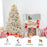 7.5 Ft Hinged Unlit Artificial Silver Tinsel Christmas Tree