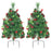 Set of 2 29 Inch Battery Powered Pre-lit Pathway Holiday Christmas Trees