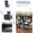 2Pcs Patio Dining Chair with Adjust Portable Headrest-Blue