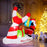 7 Feet Christmas Inflatables Santa with Slingshot and Built-in LED Lights Outdoor Decoration