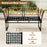 7 Piece Outdoor Conversation Set with Cushions and Bungee Rope Seat-Beige