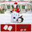 7 Feet Inflatable Santa Claus Riding Bear with Penguin Gift Bags and Gift Box