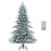 7 Feet Snow Flocked Artificial Christmas Tree with Cool White LED Lights