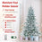 7 Feet Snow Flocked Artificial Christmas Tree with Cool White LED Lights