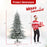 7 Feet Snow Flocked Artificial Christmas Tree with Cool White LED Lights
